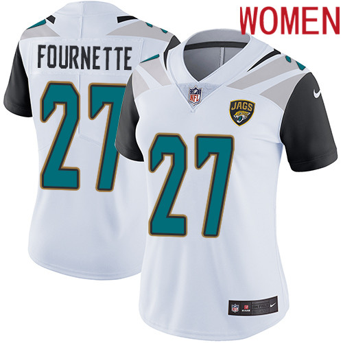 2019 Women Jacksonville Jaguars #27 Fournette white Nike Vapor Untouchable Limited NFL Jersey->women nfl jersey->Women Jersey